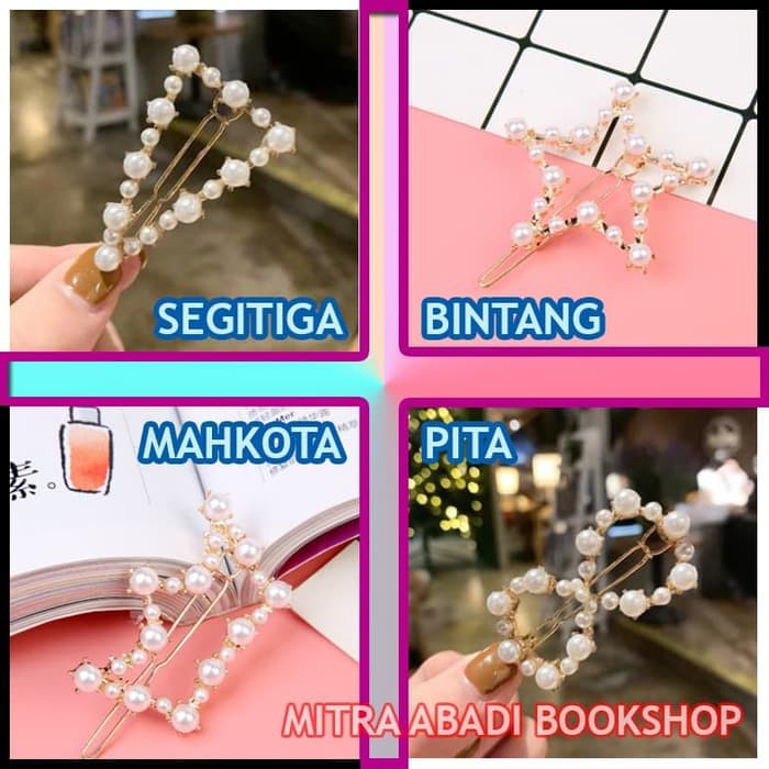 Jepit Pearl Hairclip Hairpin Jepitan Rambut Korea Mutiara E 05