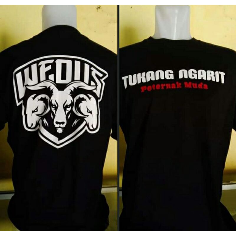 kaos pria terlaris /baju tukang ngarit wedus/pakaian original cotton combed halus adem