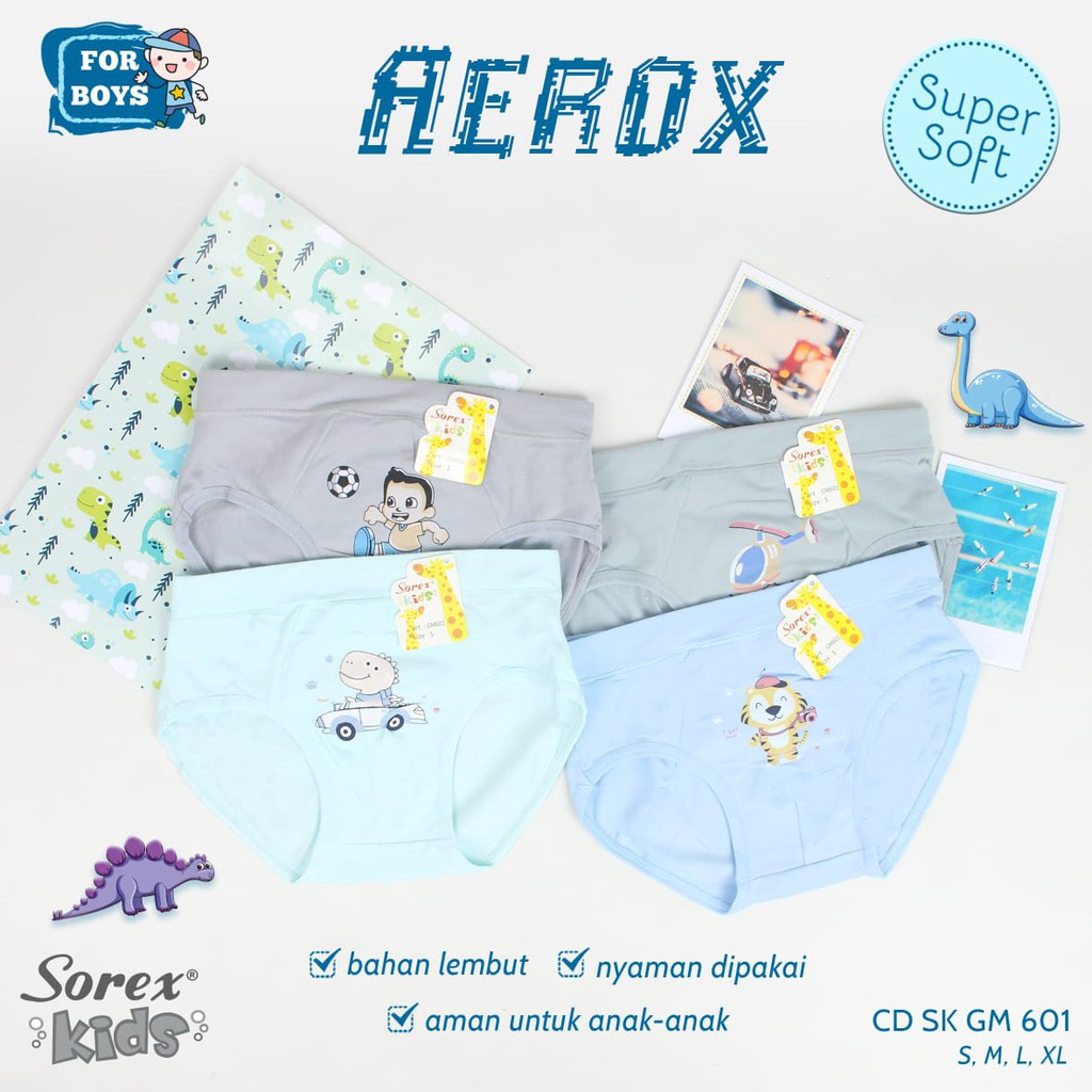 SOREX KIDS BOY SK TM 904 TM 908 TX 957 - CD CELANA DALAM BOXER ANAK COWOK LAKI LAKI