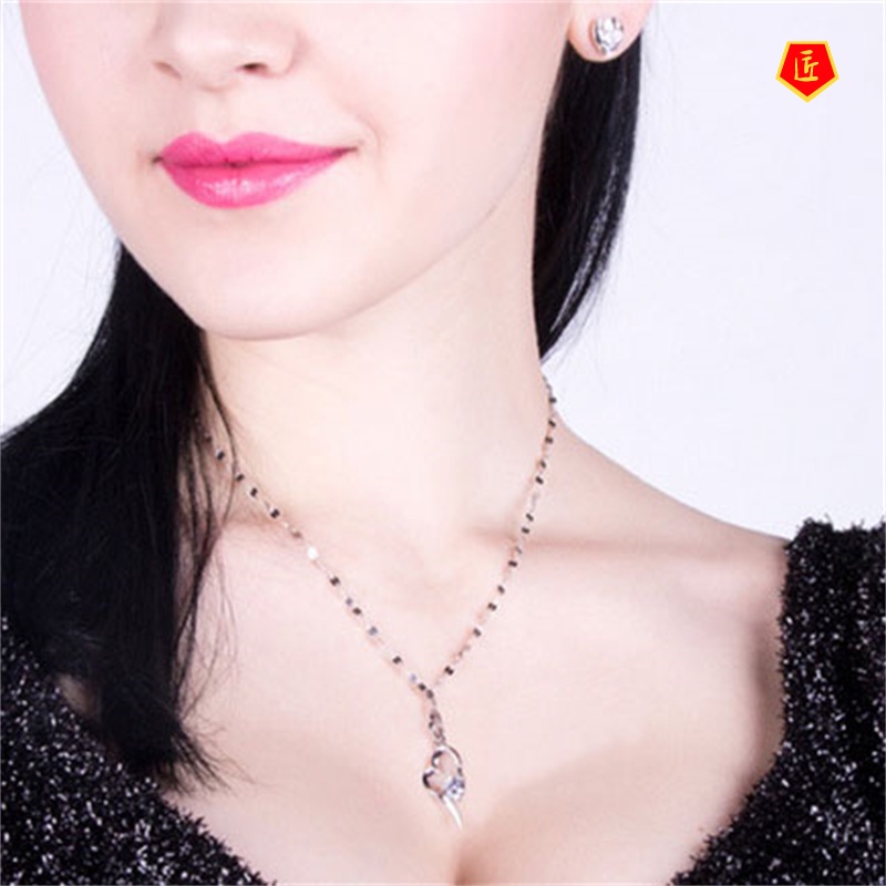 [Ready Stock]Women's Korean-Style Fashion Heart-Shaped Pendant