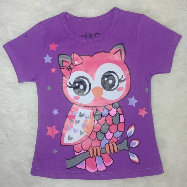 kaos anak baju anak atasan anak  burung hantu 10