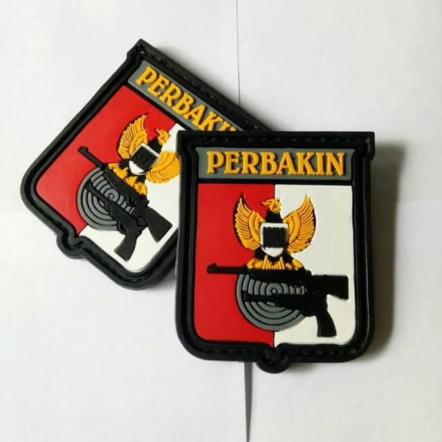 Patch rubber LOGO PERBAKIN/HUNTING/CAMO/tempelan karet emblem velcro