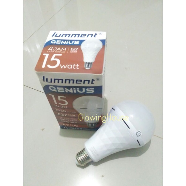 lampu cas led lampu emergency genius lumment 15 watt