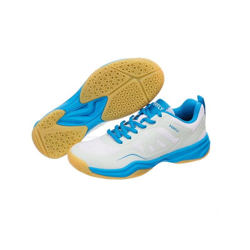 Sepatu Badminton anak perempuan Bs 500 jr jade white