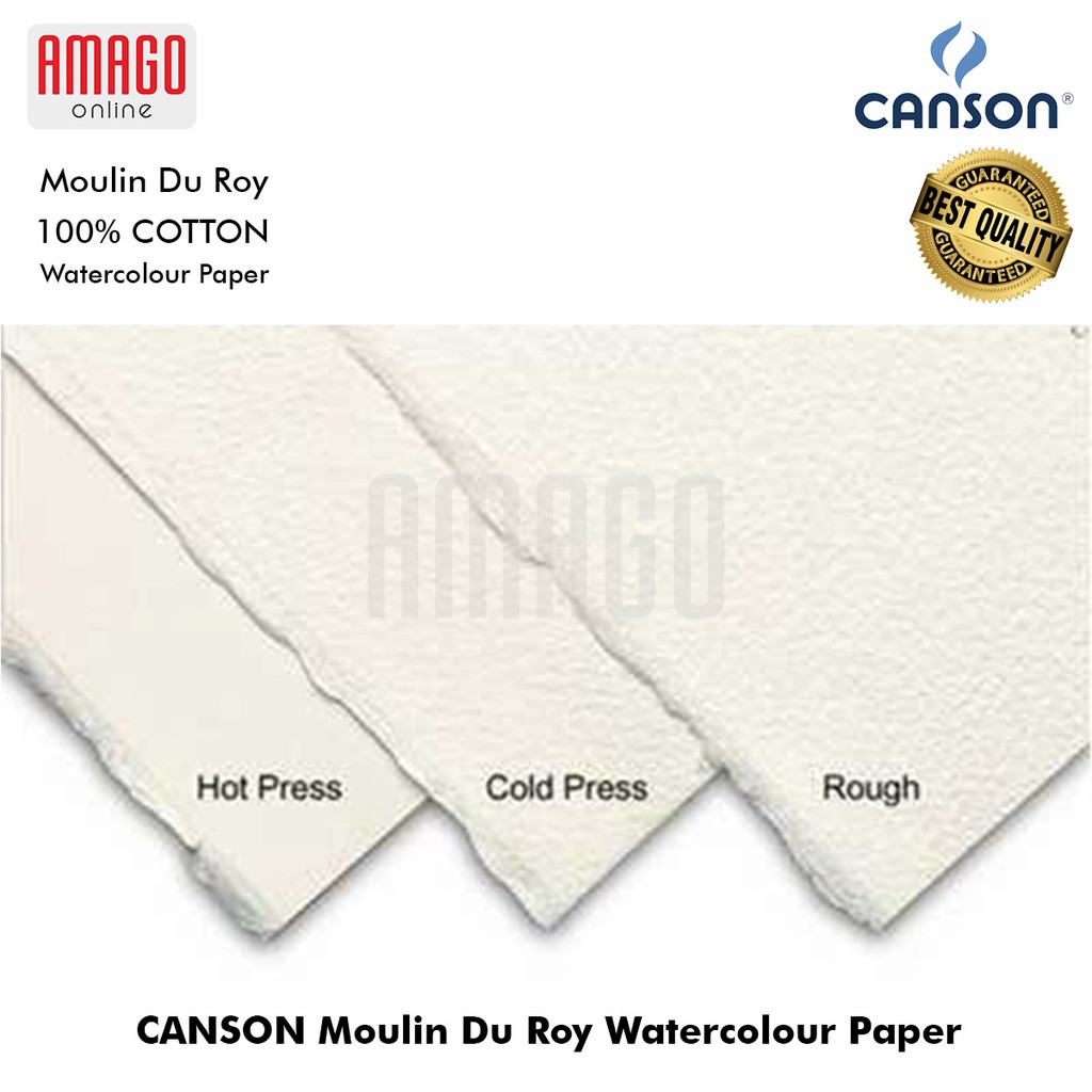 BUKU CANSON - MOULIN DU ROY WATERCOLOUR ROUGH GRAIN - 12 SHEETS - 300GR - 24X32CM - PAD - 40002890