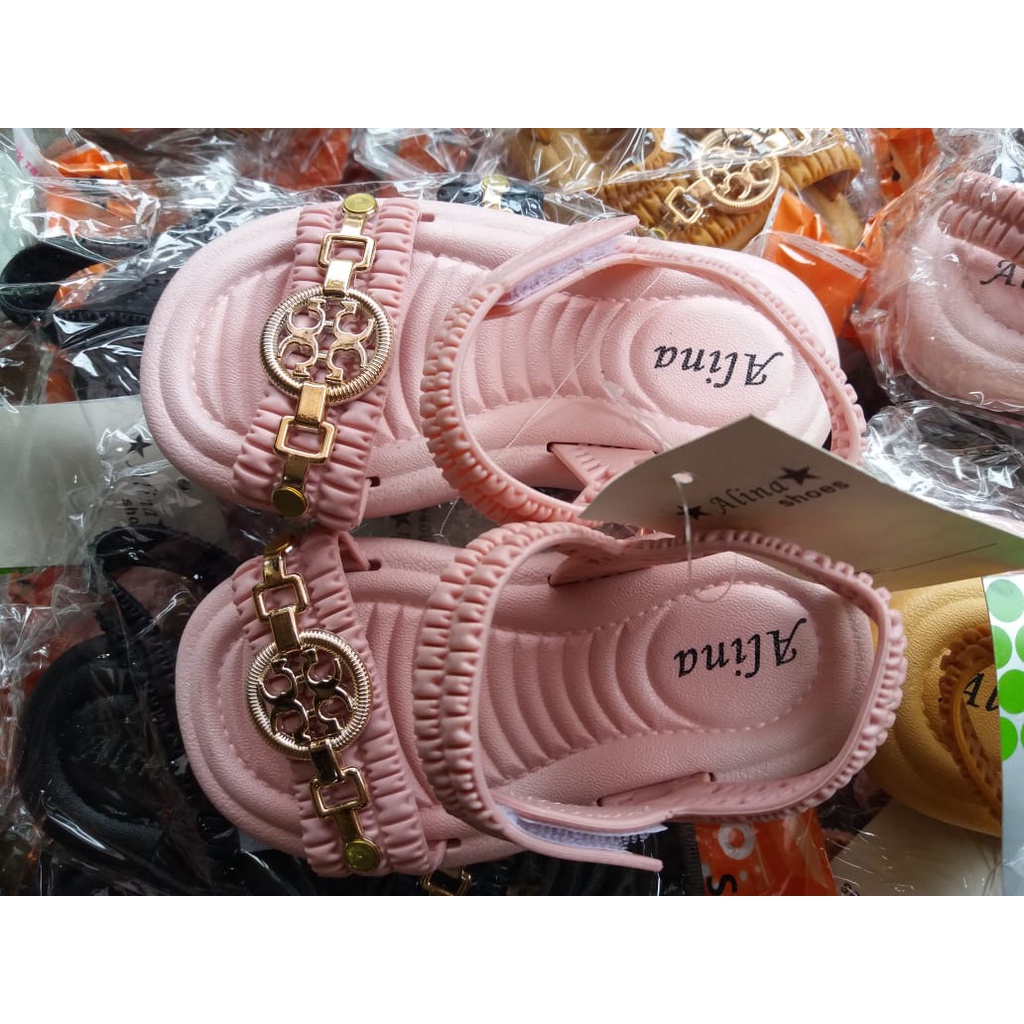 Sandal Anak Perempuan karet jelly Tali Belakang Alina 2210-2 size 24-35 sandal anak perempuan terbaru