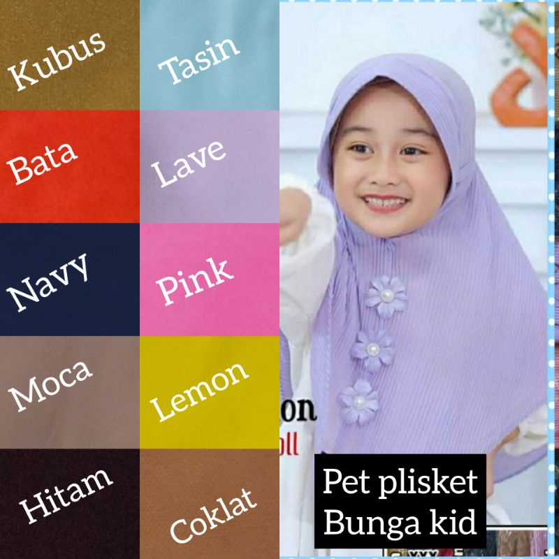 jilbab Plisket pet anak