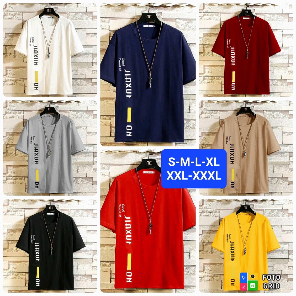 BAJU KAOS PRIA LENGAN PENDEK TRENDS TERLARIS BAHAN BABYTERRY JIAXUN