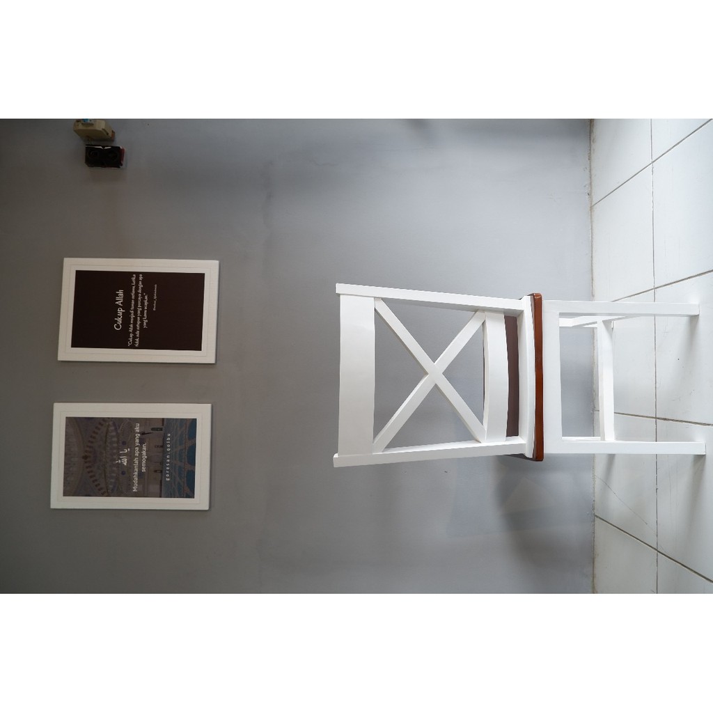 meja makan minimalis kayu mahoni kursi 4