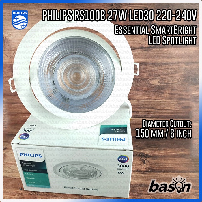 PHILIPS RS100B 27W 3000lm D150 - Essential SmartBright LED Spotlight