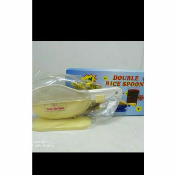 double rice  spoon set - sendok nasi 2 in 1 + holder tutup