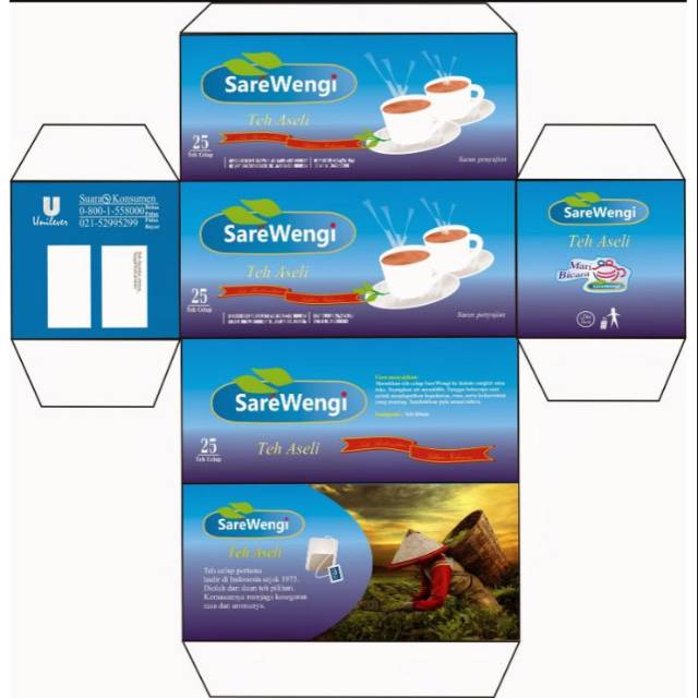 Custom box wadah teh celup (free gratis desain) untuk paket usaha anda