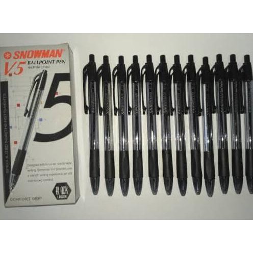 

IPROMOl Ballpoint Snowman V5 0,7 Hitam (Pack 12 Pcs) ICIQl