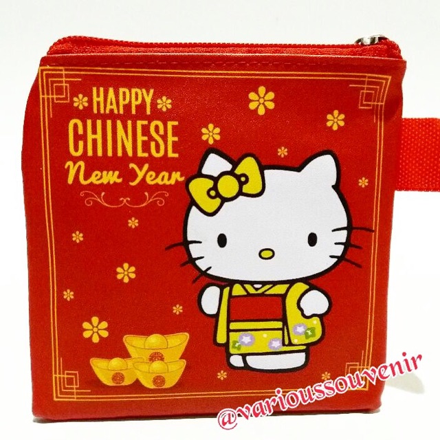 Dompet Angpao Imlek Hello Kitty Murah Chinese New Year Tahun Baru Cina Dompet Angpau warna Krem lucu