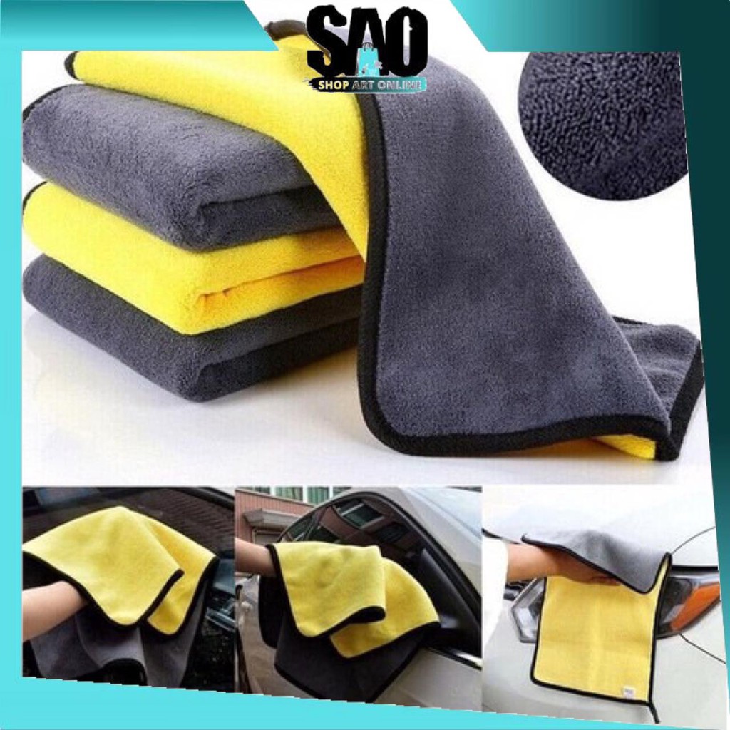 Kain Lap Microfiber Mobil Dapur 2 Sisi Tebal Halus 30x30 — 7