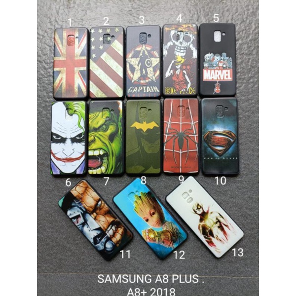 Case gambar Samsung A8+ A8 plus 2018 motif cowok ( 2 motif ) soft softcase softshell silikon cover casing kesing housing