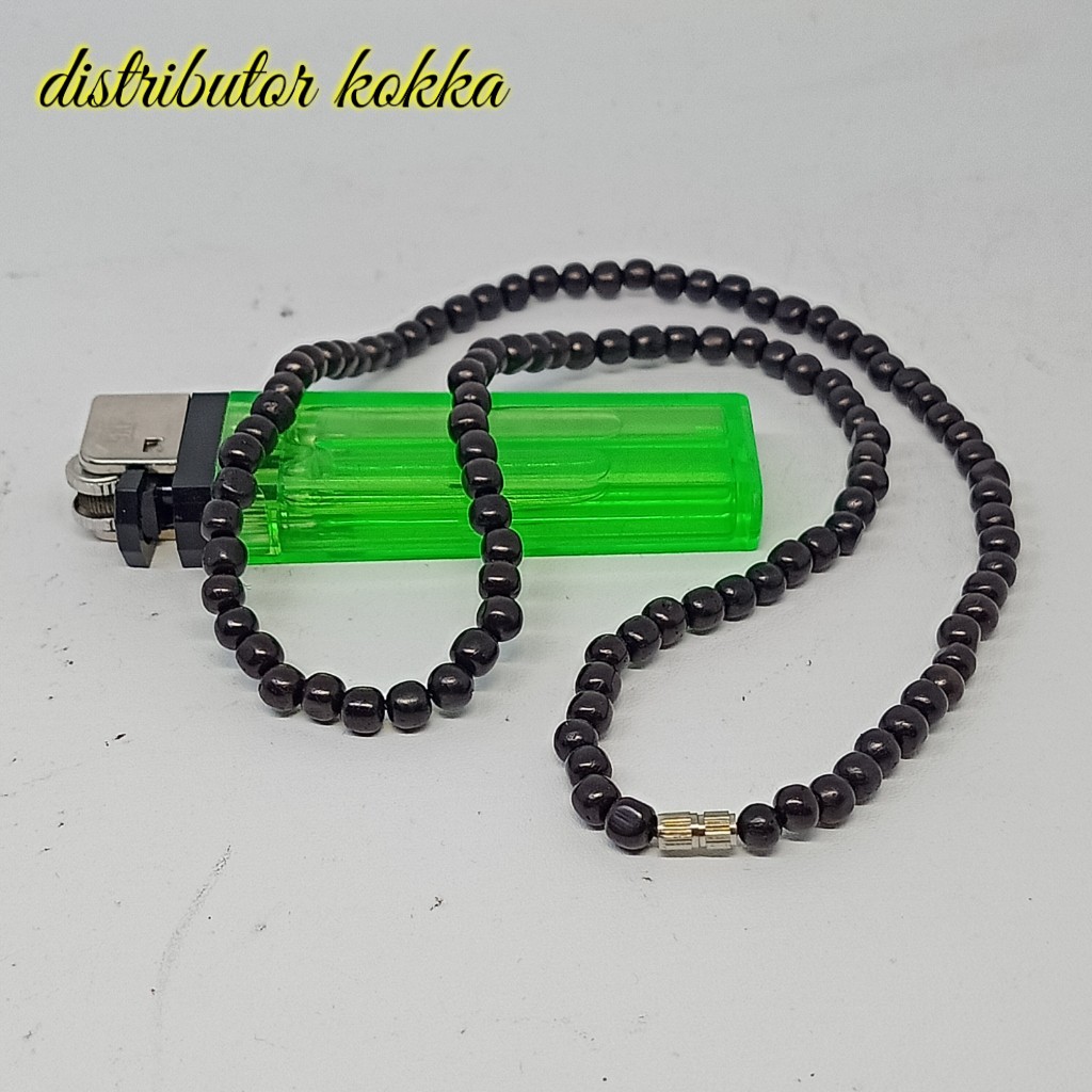 ( SUPER MURAH ) Kalung kokka kaukah kaokah fukakah koka bulat polos hitam