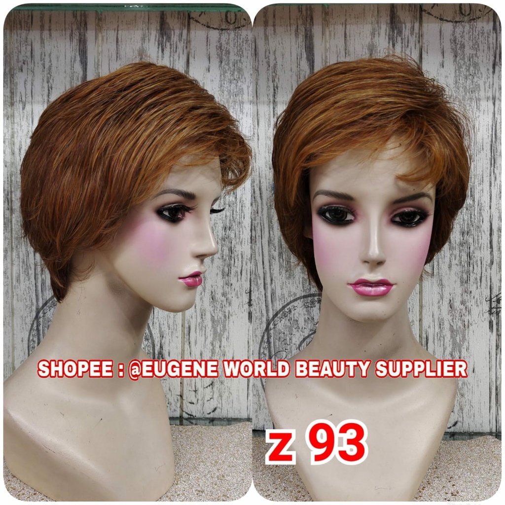 RAMBUT PALSU WIG LAKI LAKI COWO COWOK PRIA PENDEK LURUS PONI DEPAN PONI SAMPING PIRANG GOLD WIG KORE