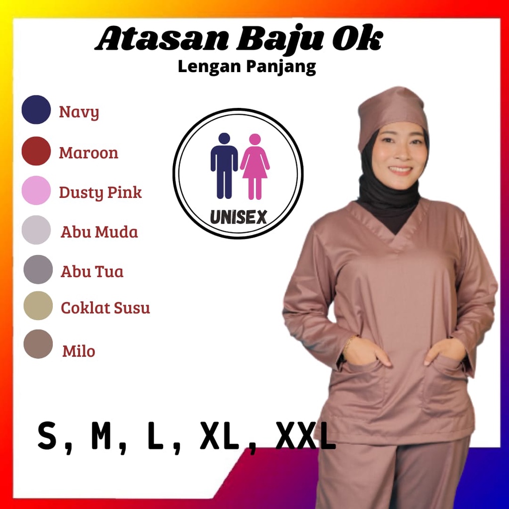 Baju Ok Oka Atasan | APD Baju Jaga Petugas Medis Perawat Dokter (Hanya Atasan)