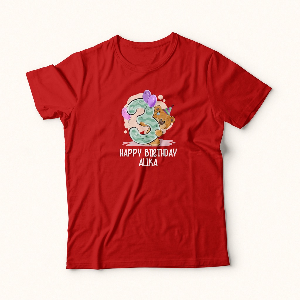 GRATIS SABLON NAMA | KAOS ANAK LAKI-LAKI DAN PEREMPUAN TEMA ULANG TAHUN USIA 1-13 TAHUN by Ribbedkids