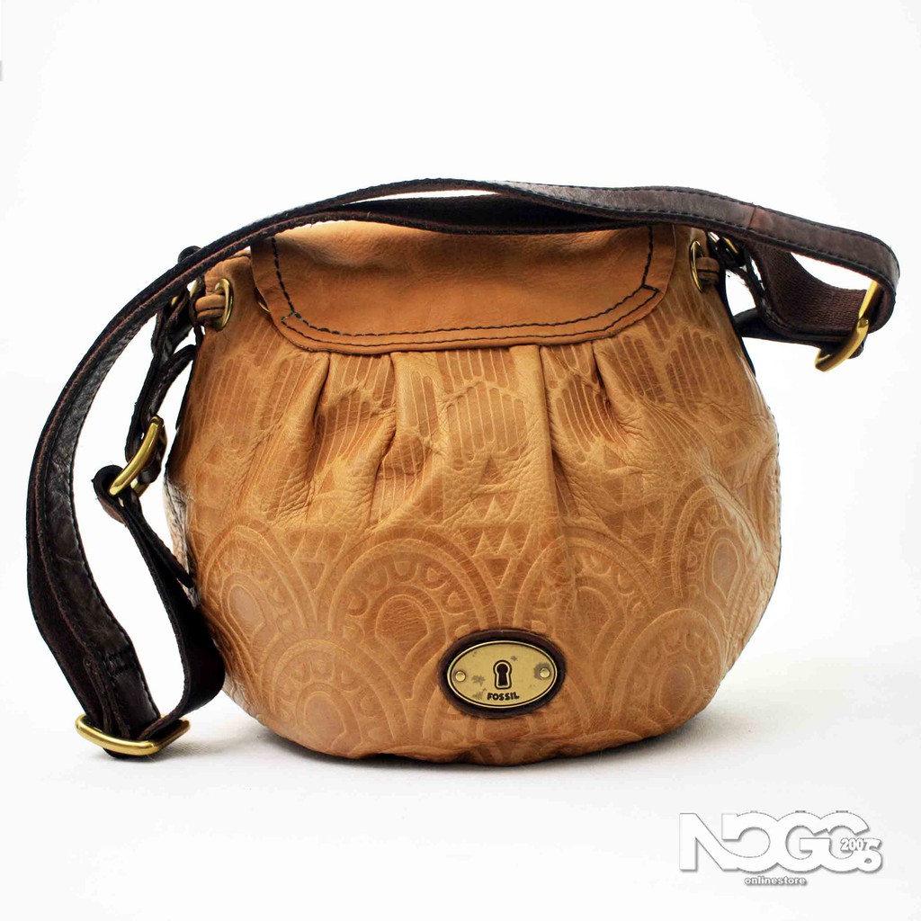 Fossil Long Live Vintage Desi Embossed Medium Drawstring Bag