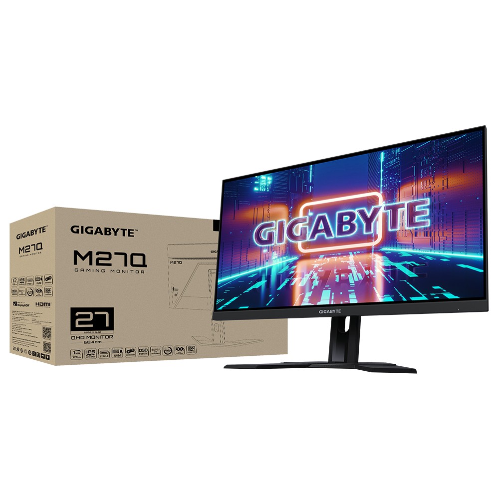 Gigabyte Gaming Monitor M27Q-EK 27&quot; IPS, 2‎560 x 1440 (QHD), 0.5ms, 170Hz, 140% sRGB