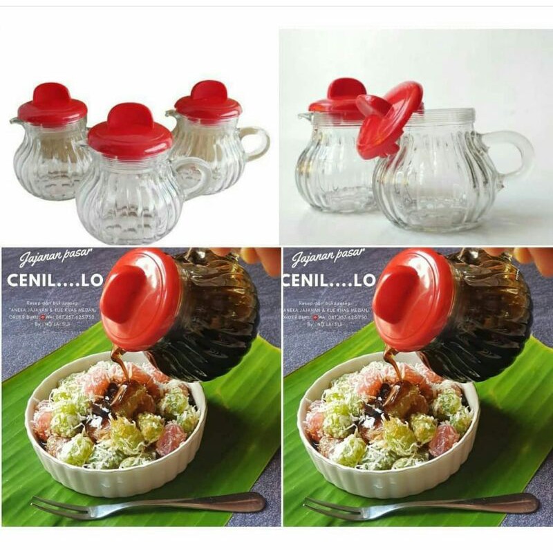 wadah cangkir gula cair / toples mini /wadah kecap/gula aren