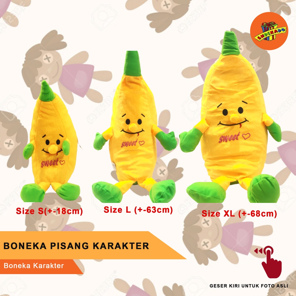 BONEKA PISANG KARAKTER - Boneka Karakter
