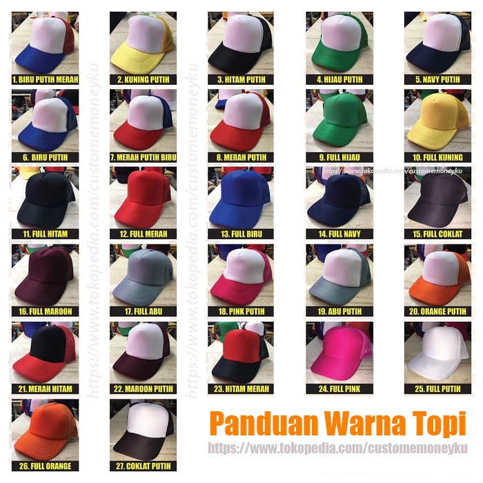 CUSTOM TOPI PRIA WANITA TOPI TRUCKER JARING DESIGN GAMBAR ANIME WINNIE THE POOH CUTE DESIGN BEBAS SUKA SUKA - PREMIUM