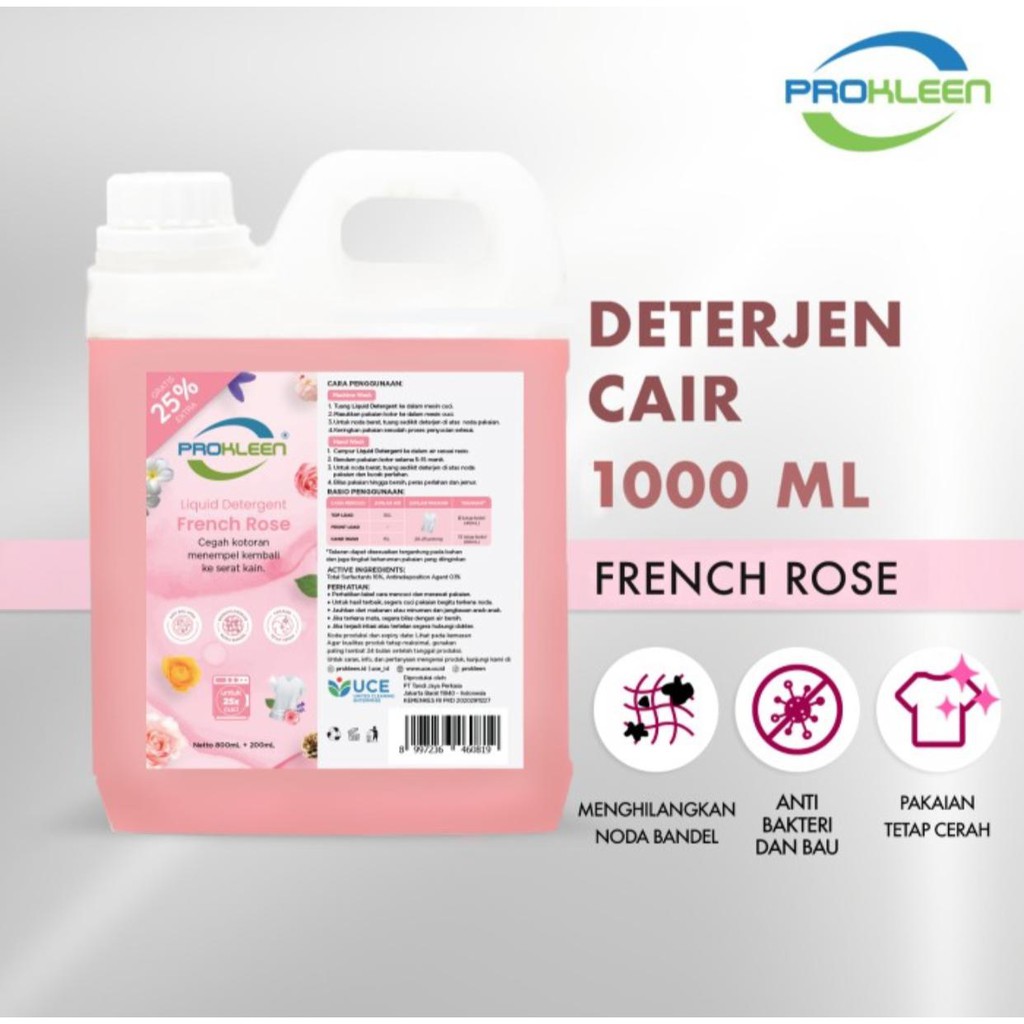 PROKLEEN Liquid Detergent KEMASAN REFILL BARU 800 ML KONSENTRAT - SABUN Detergen PAKAIAN Cair