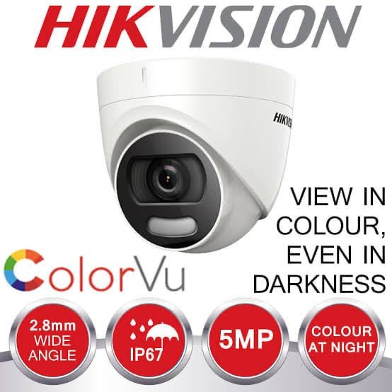 Kamera Cctv Hikvision 5mp DS2CE72HFT-F 24 jam Berwarna Original