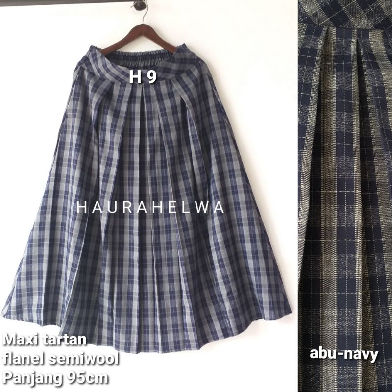ROK FLANEL IMPORT PANJANG HAURAHELWA /ROK TARTAN FLANEL PANJANG-H 9