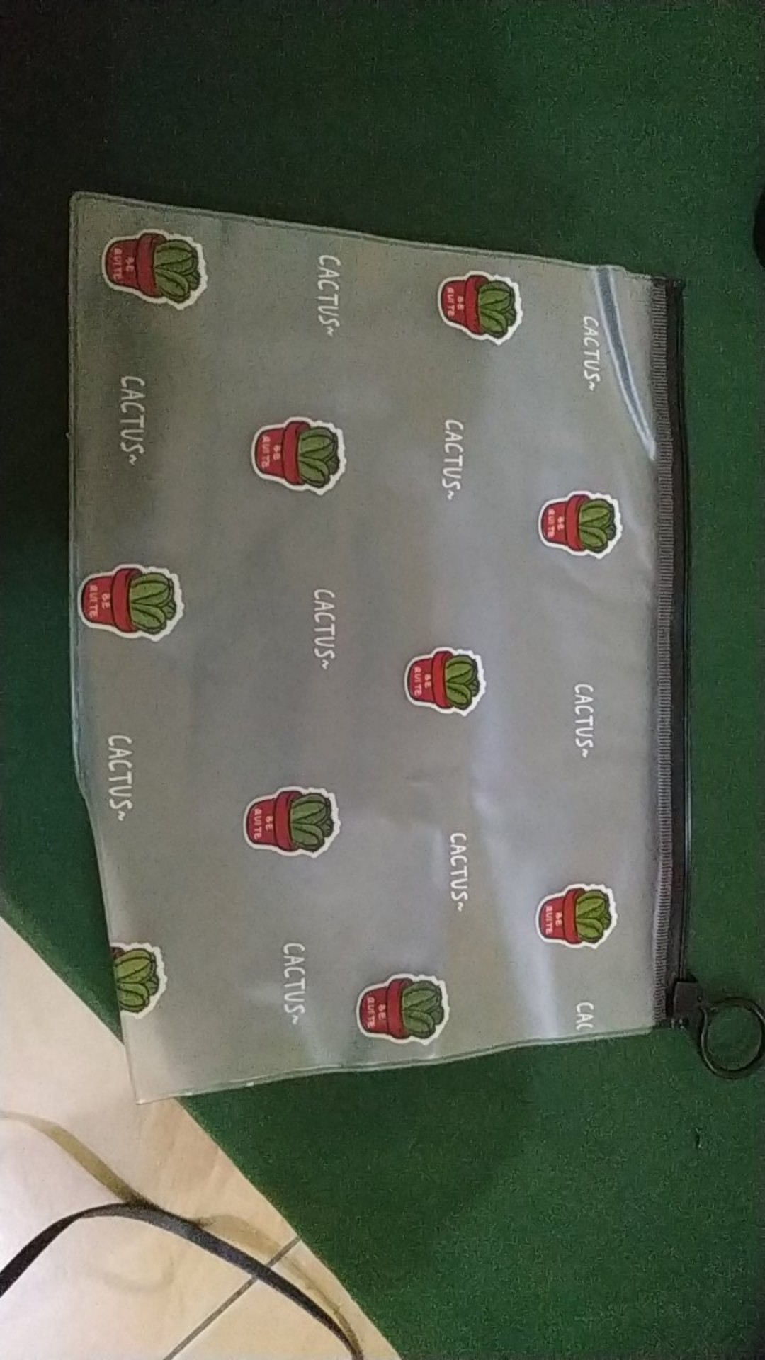 Zipper Bag Kaktus / Ziplock Motif Kaktus / Tempat Pensil / Pouch Serbaguna / Pouch Kosmetik