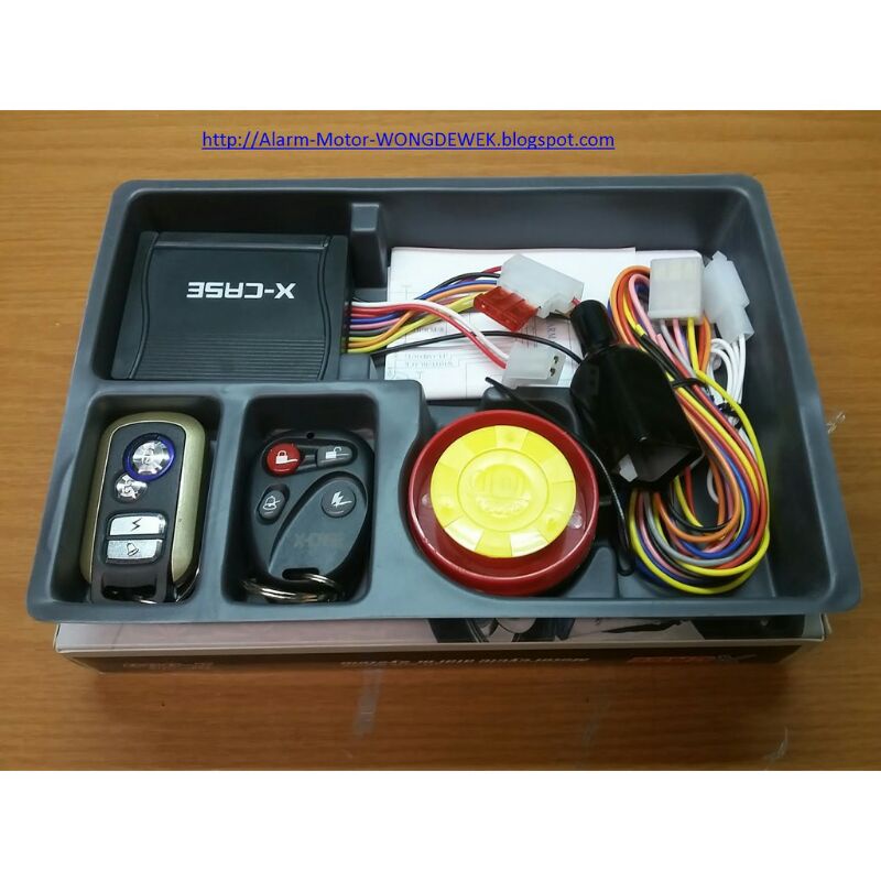 Alaram Motor Anti Maling Kunci Gembok Alaram Remote Motor Starter BHT Lengkap + Cara pasang Premium