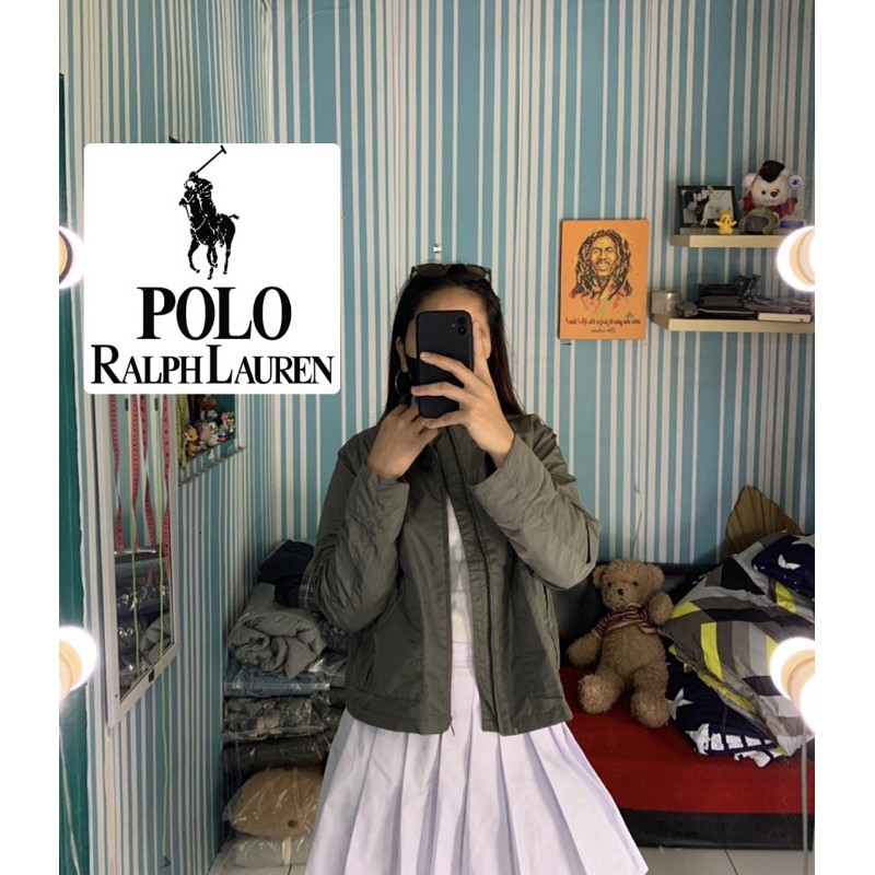 POLO RALPH LAUREN SPORT PARASUT RUNNING OLAHRAGA UNISEX JAKET THRIFT PRELOVED CEWE COWO SECOND