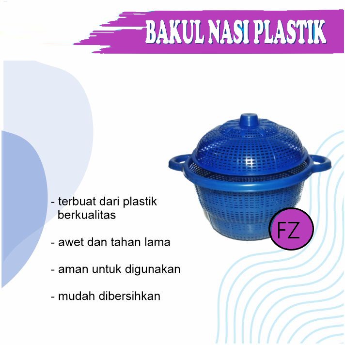 Sangku Nasi Super + Tutup Bakul Nasi Plastik Tempat Nasi Boboko Plastik