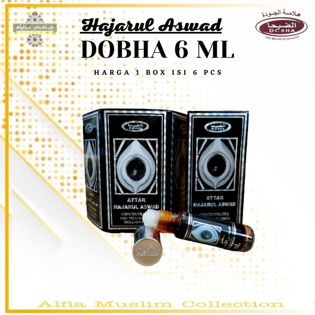 Parfum Dobha Hajar Aswad 6 Ml 1 Bok Isi 6 Pcs