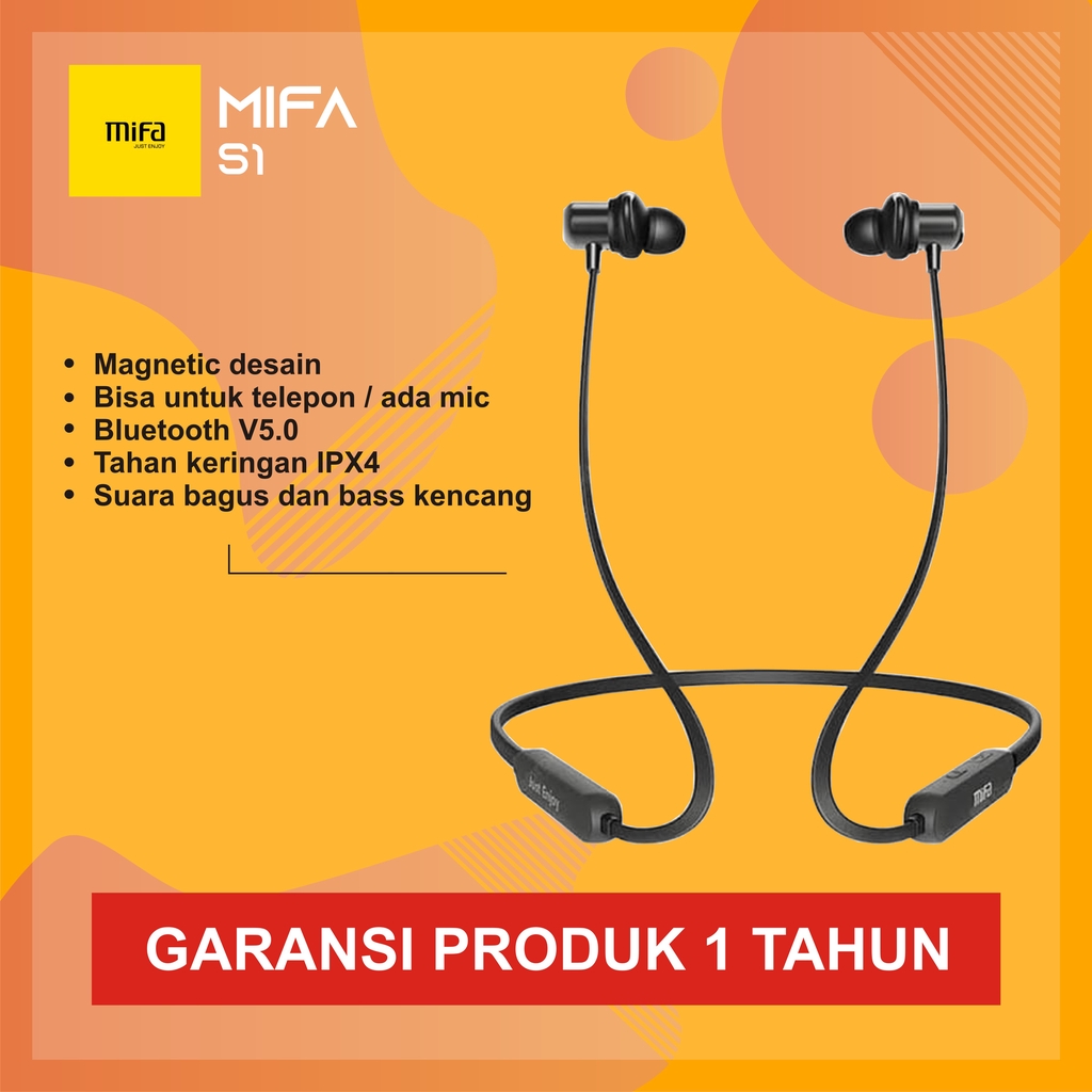 MIFA S1 Sports Bluetooth Headset Earphone Wireless Earbuds