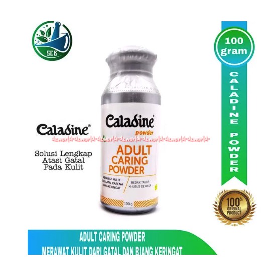 Caladine Powder 100gr Adult Caring Powders Bedak Gatal Dewasa Cegah Bau Badan Untuk Biang Keringat Bedak Bubuk Kaladin Kaldine Caladin Botol 100 gr