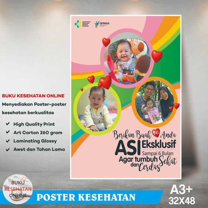 

Poster Kesehatan Berikan Buah Hati ASI Eksklusif - Laminating Glossy BOOM SALE