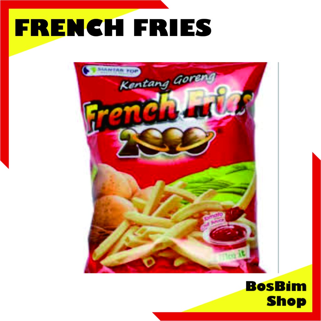 French Fries 2000 Eceran 1000 40pcs 10gr Bos Bim Shop Makan Ringan Snack Cemilan 1000an Frien Fris Shopee Indonesia