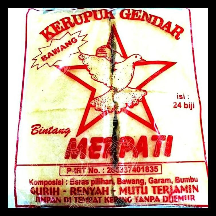 

Kerupuk Gendar Bawang Bintang Merpati /Puli /Karak /Krupuk /Beras Nasi Terjamin