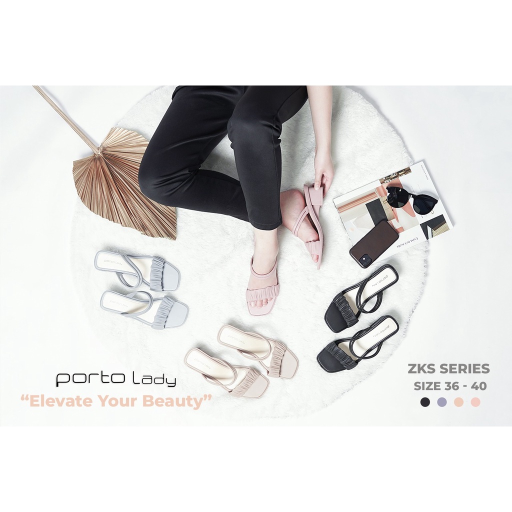 PORTOLADY ZKS WEDGES WANITA TERBARU 2023