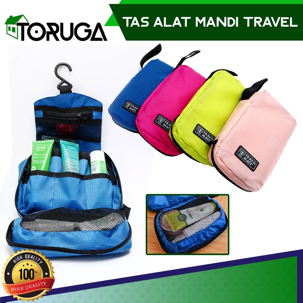 TAS TEMPAT PENYIMPANAN ALAT MANDI KOSMETIK GANTUNG TOILET TRAVEL MATE BAG ORGANIZER TOILETRIES