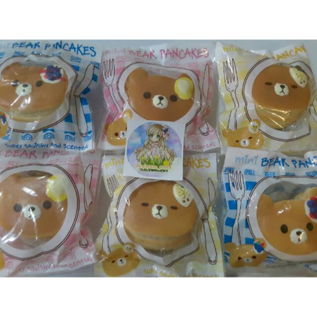 Squishy punimaru pancake mini bear hadiah ultah mainan anak kado ulang tahun lucu squishable