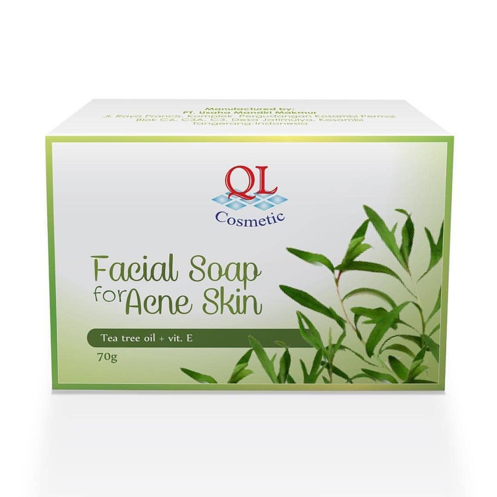 QL Cosmetic - Anti Acne Soap Tree Tea Oil + Vitamin E
