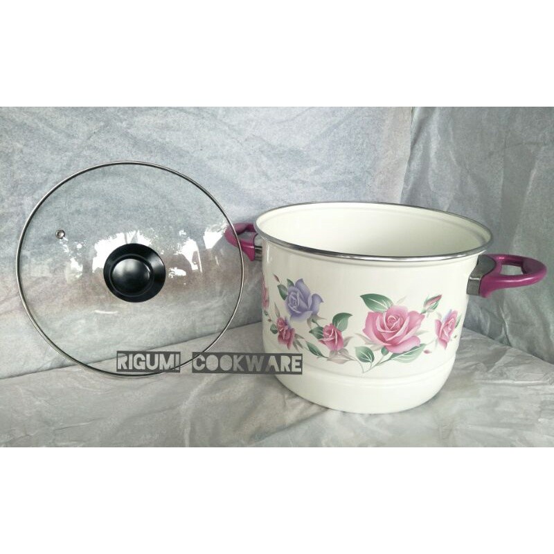 INOCOOK Stock Pot Steamer Enamel 26cm