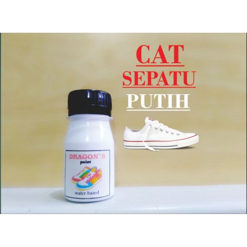 cat sepatu warna putih bahan kanvas kaos levis dll