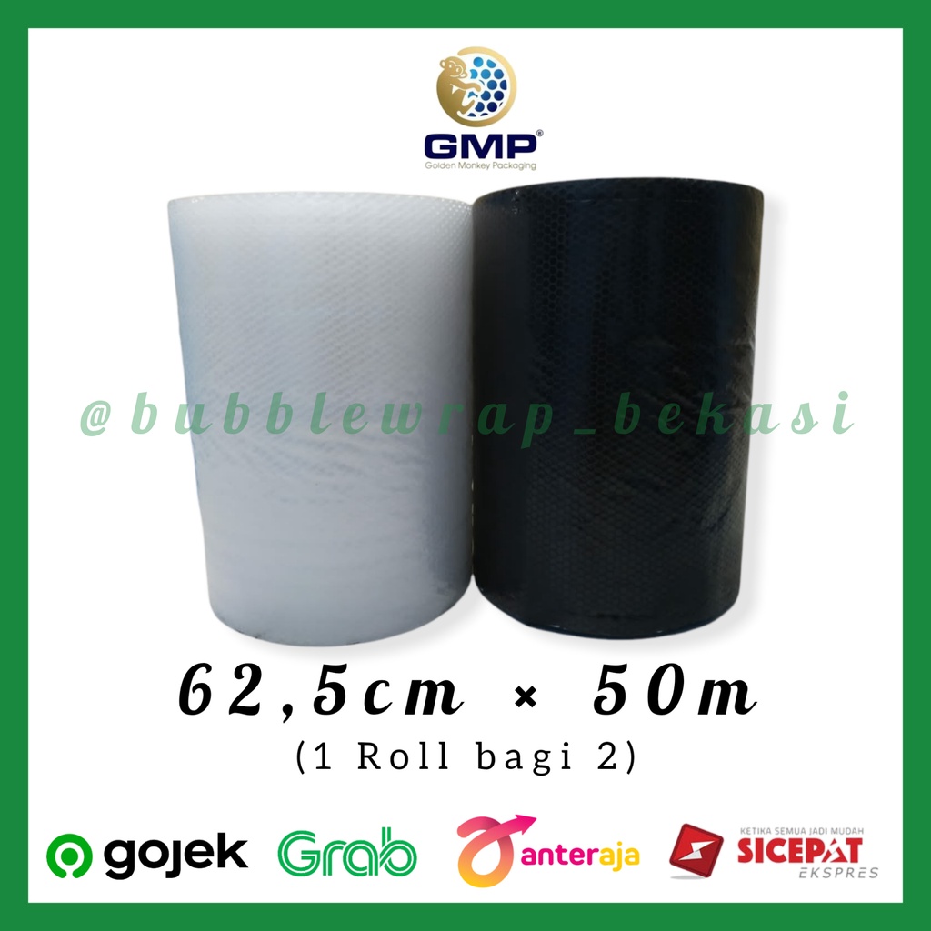 

Bubble Wrap Roll PREMIUM MURAH 62,5CM X 50 Meter (1 Roll bagi 2) / bubble wrap hitam / bubble wrap putih / bubble wrap tebal /GMP MURAH / BUBBLE WRAP TEBAL KINGSMAN