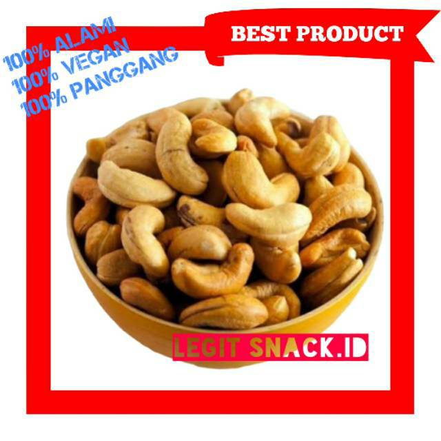 

Kacang Mede Tawar Oven / Mete Panggang Plain Roasted Cashew 200 Gram